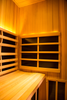 View of bench in Clearlight infrared sauna