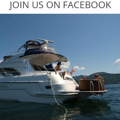 Evergreen Softub on a boat in the water | Join Us On Facebook